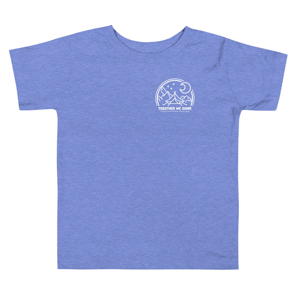 Glamping Toddler Short Sleeve Tee, White Logo