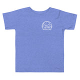 Glamping Toddler Short Sleeve Tee, White Logo