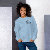 Glamping Unisex Sweatshirt, Black Logo