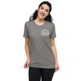 Glamping Short sleeve t-shirt, White Logo