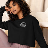 Glamping Crop Sweatshirt, White Logo