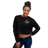 Glamping Crop Sweatshirt, White Logo