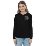 Glamping Youth long sleeve tee, White Logo