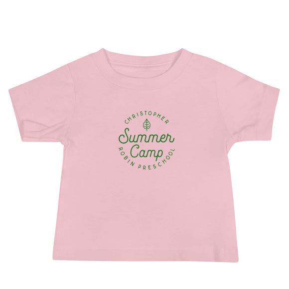 Summer Camp Baby Jersey Short Sleeve Tee, Green Logo