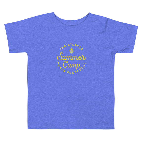 Summer Camp Toddler Short Sleeve Tee, Yellow Logo