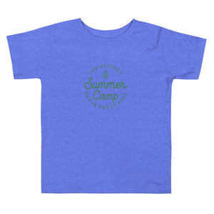 Summer Camp Toddler Short Sleeve Tee, Green Logo