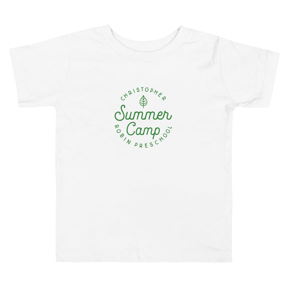 Summer Camp Toddler Short Sleeve Tee, Green Logo