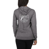 60th Anniversary Unisex zip hoodie (white logo)