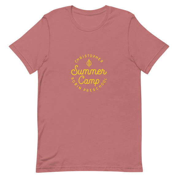Summer Camp Short-Sleeve Unisex T-Shirt, Yellow Logo