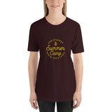 Summer Camp Short-Sleeve Unisex T-Shirt, Yellow Logo