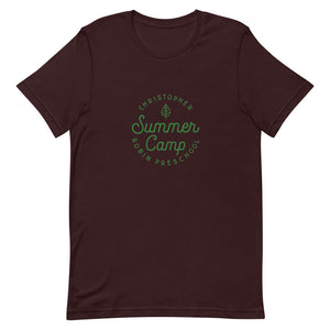 Summer Camp Short-Sleeve Unisex T-shirt, Green Logo