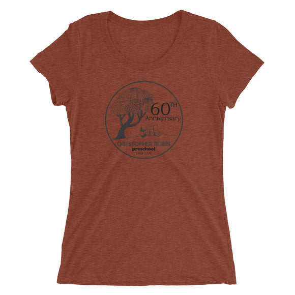 60th Anniversary Womens' Short Sleeve T-Shirt (Black Logo)