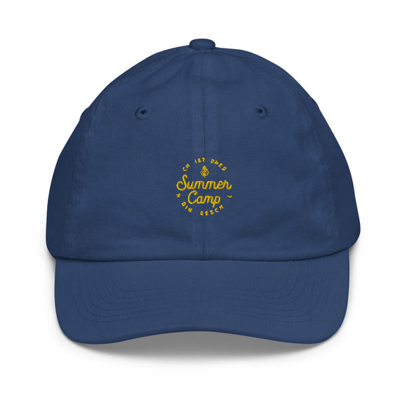 Summer Camp Youth baseball cap, Yellow Logo
