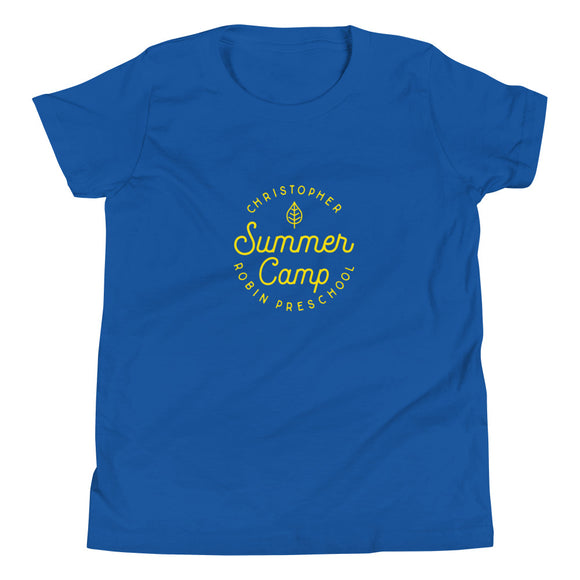 Summer Camp Youth Short Sleeve T-Shirt, Yellow Logo